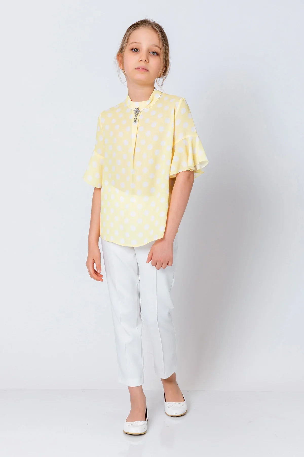 InCity Kids Girls Polka Dot Dress Blouse InCity Boys & Girls