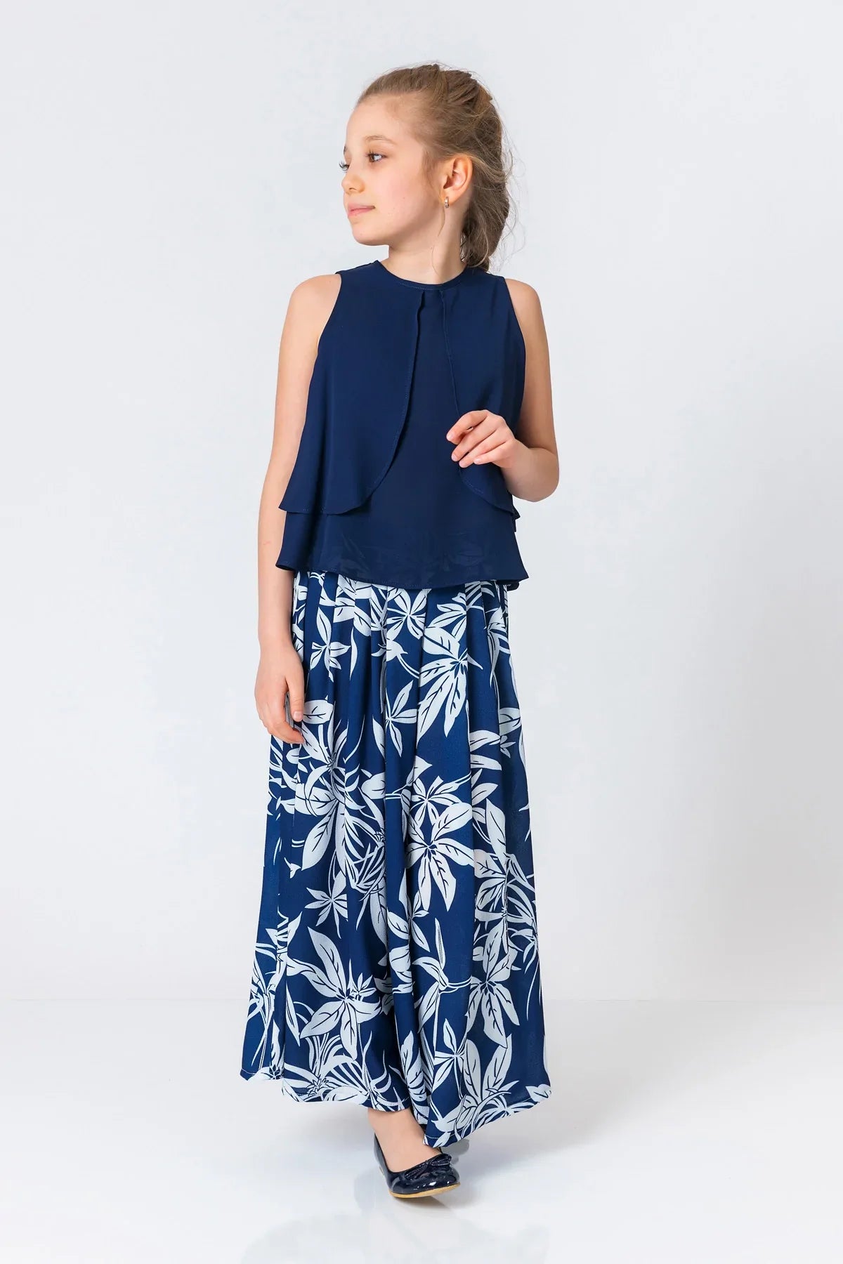 InCity Kids Girls Layered Scoop Neck Sleeveless Dress Blouse InCity Boys & Girls