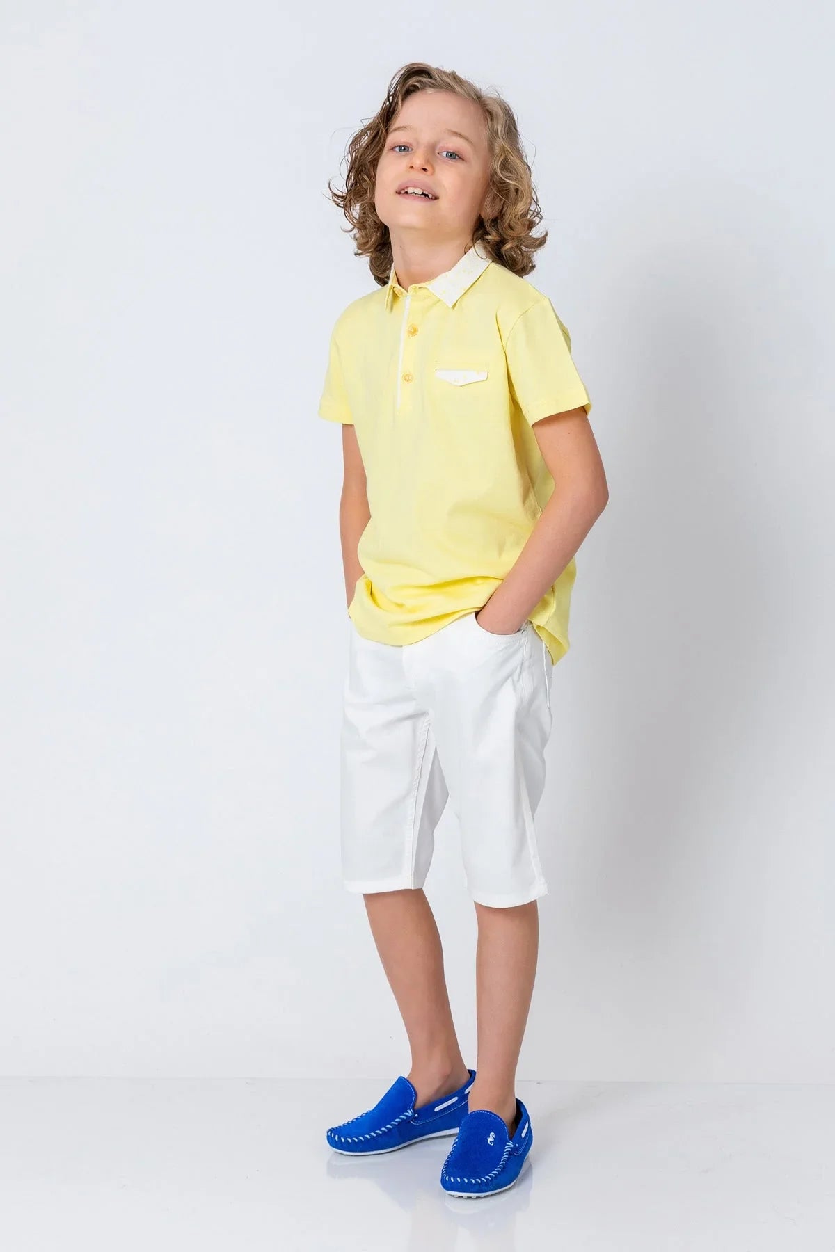 InCity Kids Boys Button Short Sleeve Collared Polo Shirt InCity Boys & Girls