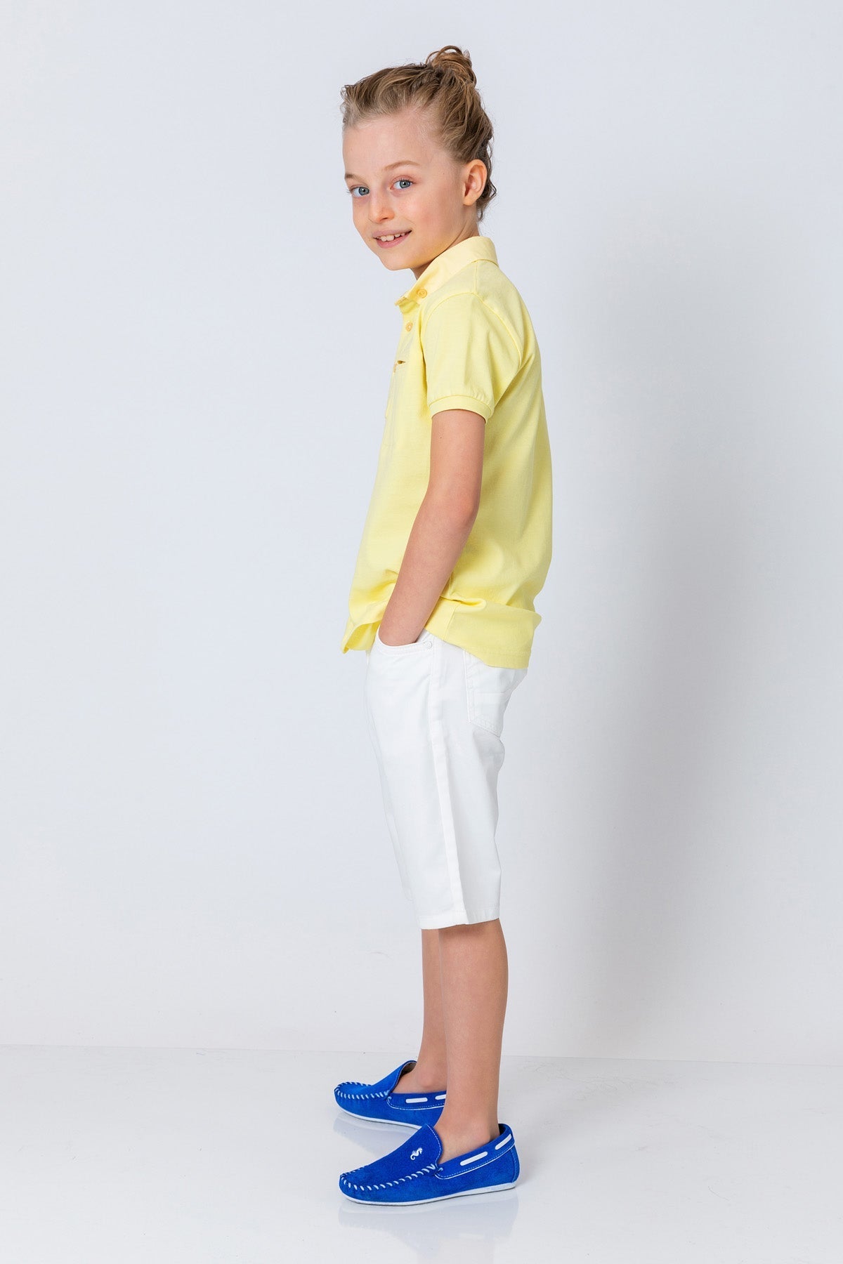 InCity Kids Boys Collared Mock Chest Pocket Short Sleeve Polo Shirt InCity Boys & Girls