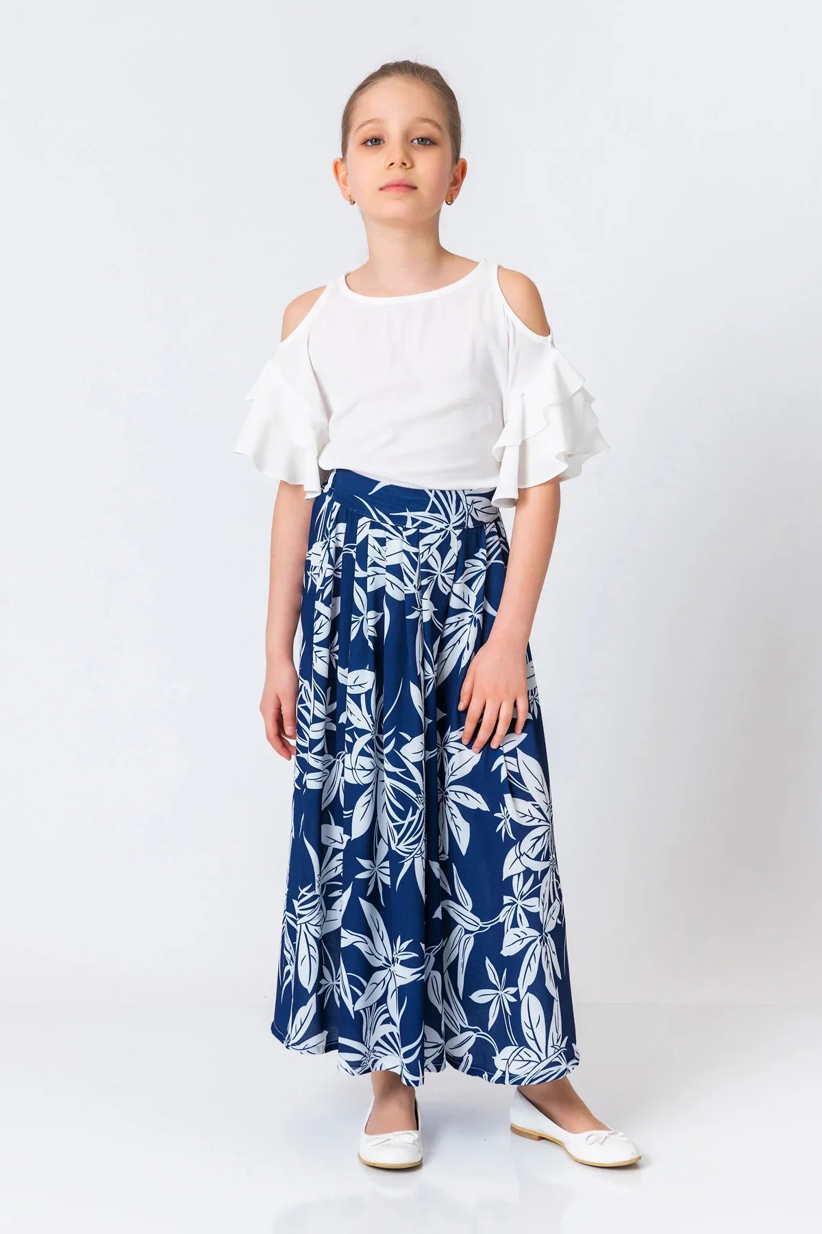 InCity Kids Girls Floral Print Wide Leg Fashion Pants InCity Boys & Girls