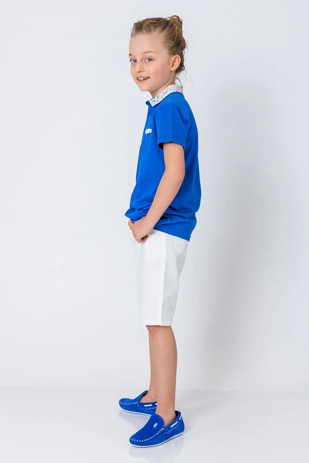 InCity Kids Boys Button Short Sleeve Collared Polo Shirt InCity Boys & Girls