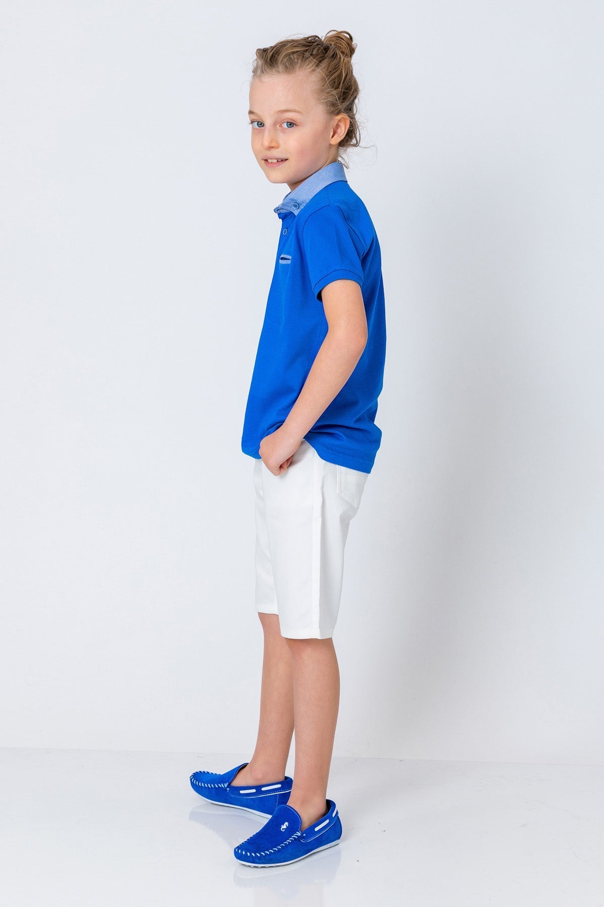 InCity Kids Boys Collared Mock Chest Pocket Short Sleeve Polo Shirt InCity Boys & Girls