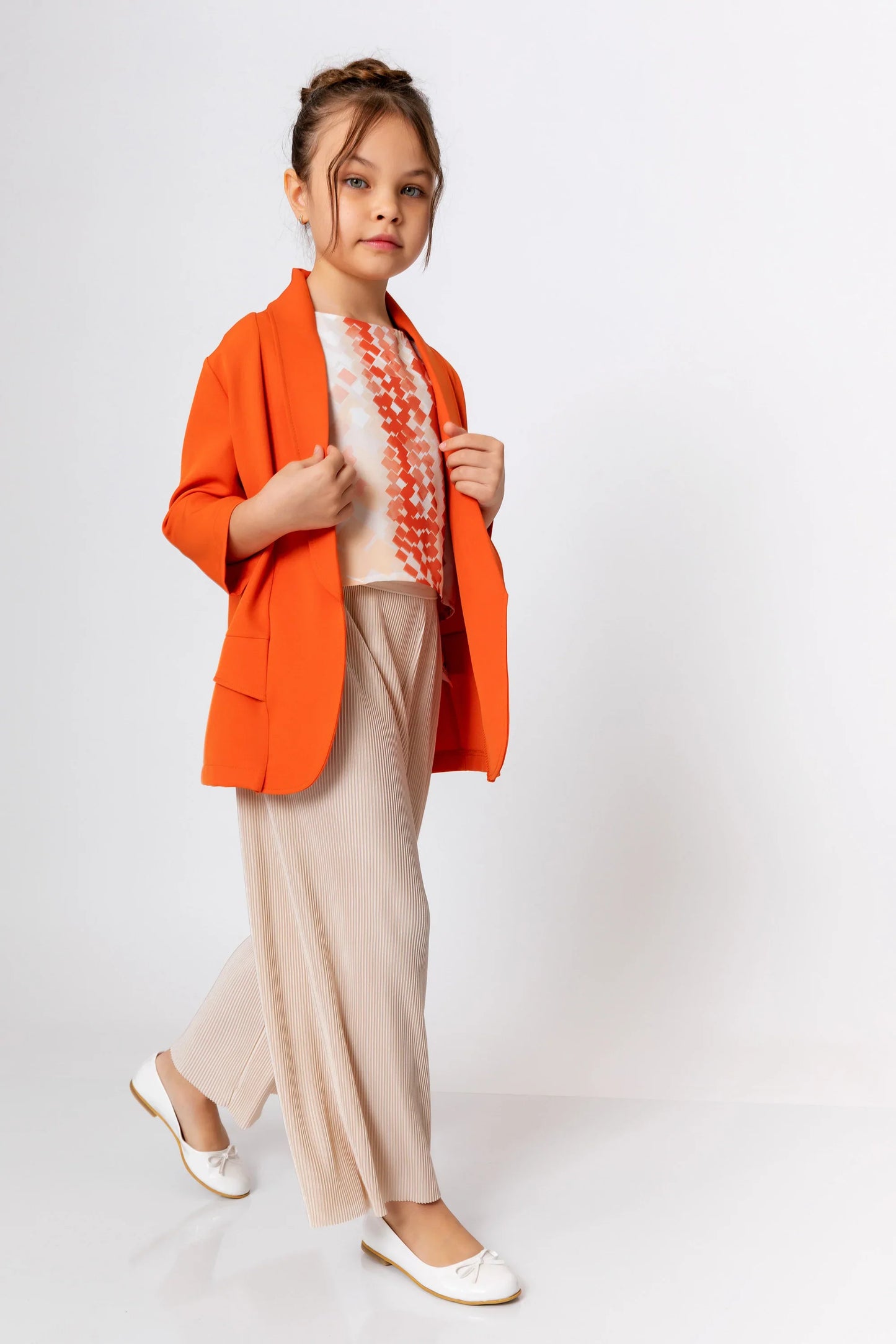 InCity Kids Girls Sleeveless Back Zipper Printed Dress Blouse InCity Boys & Girls