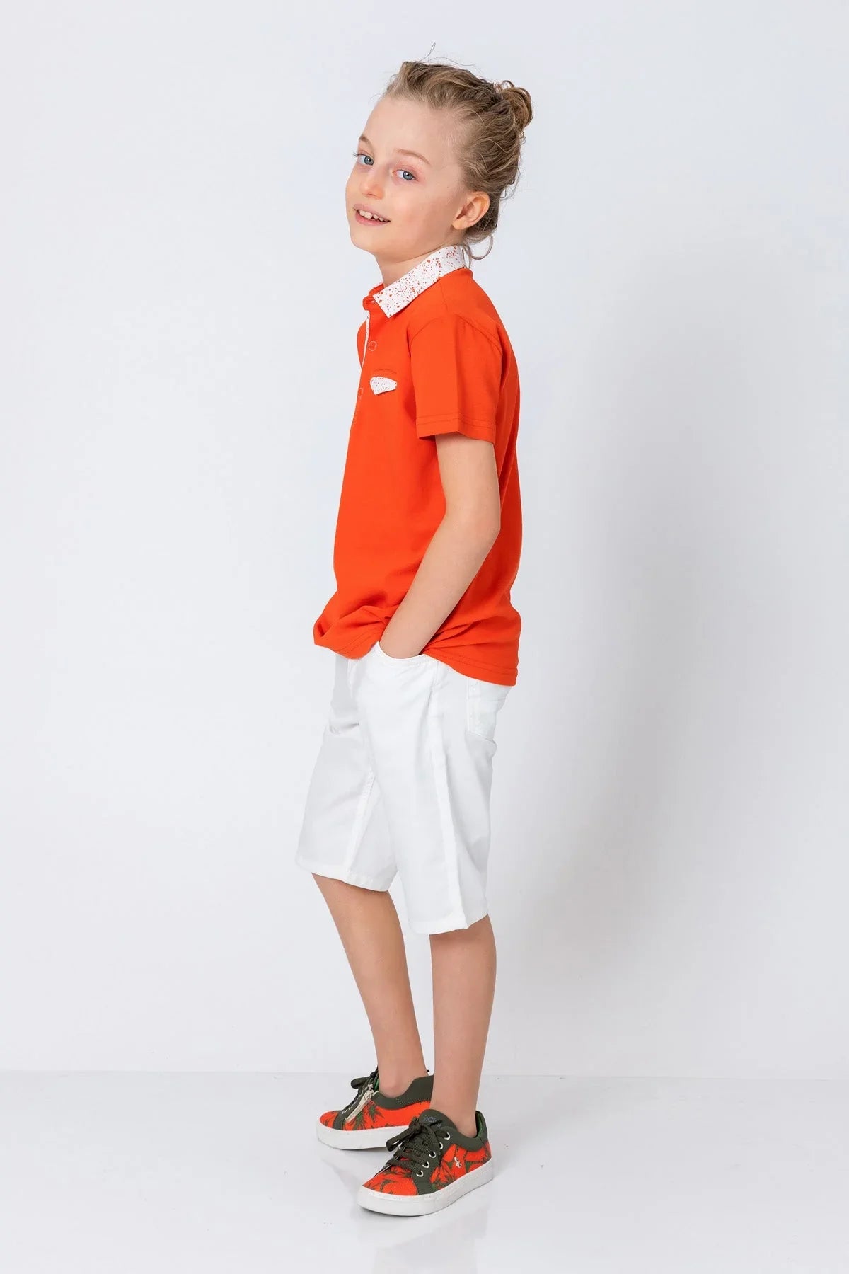 InCity Kids Boys Button Short Sleeve Collared Polo Shirt InCity Boys & Girls