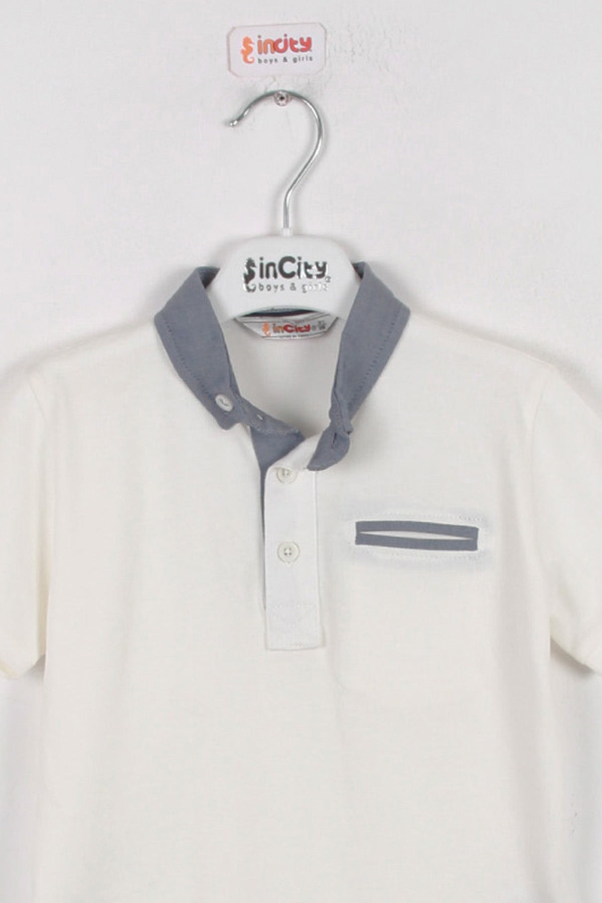 InCity Kids Boys Collared Mock Chest Pocket Short Sleeve Polo Shirt InCity Boys & Girls