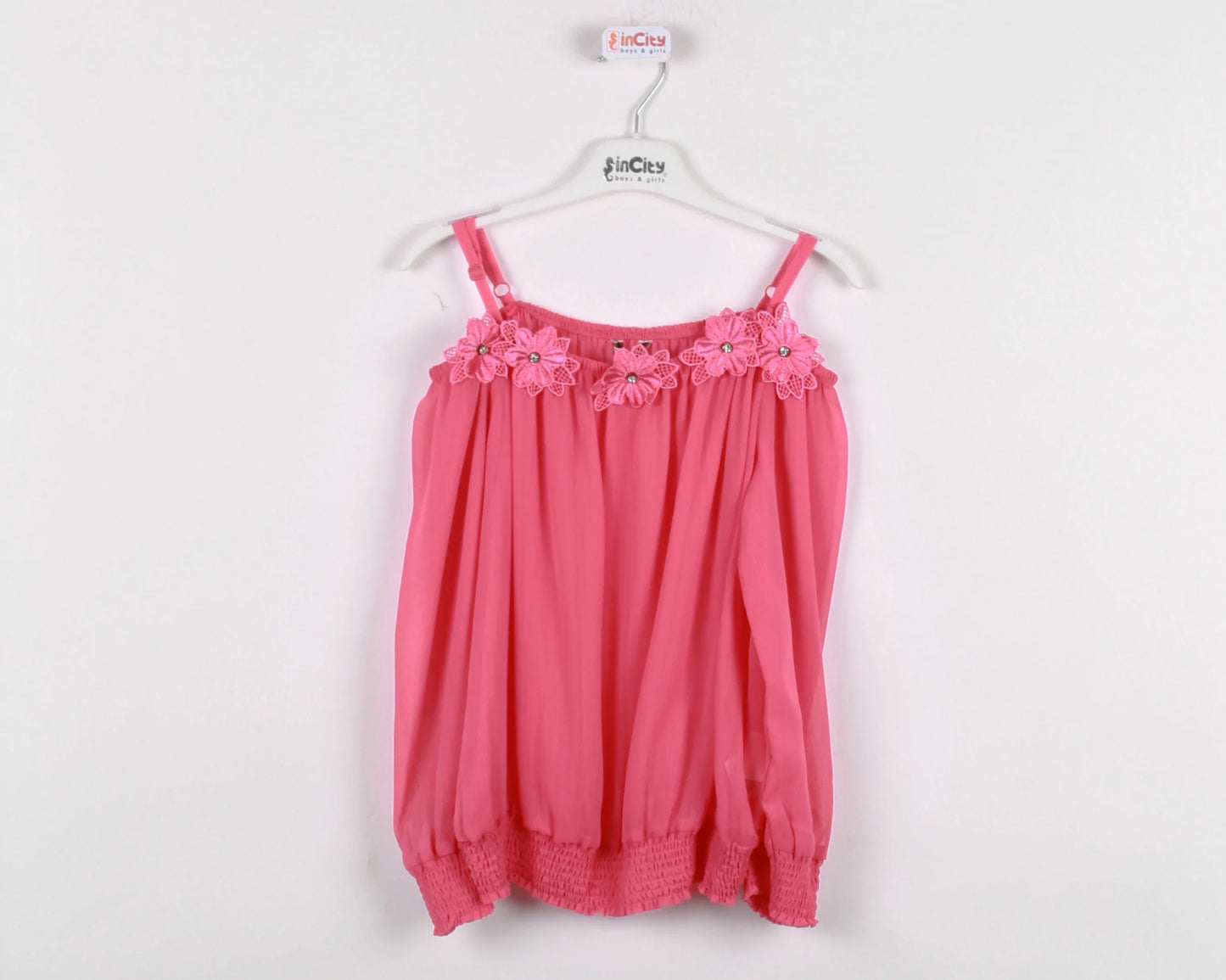 InCity Kids Girls Semi Transparent 2 Piece Fashion Blouse InCity Boys & Girls