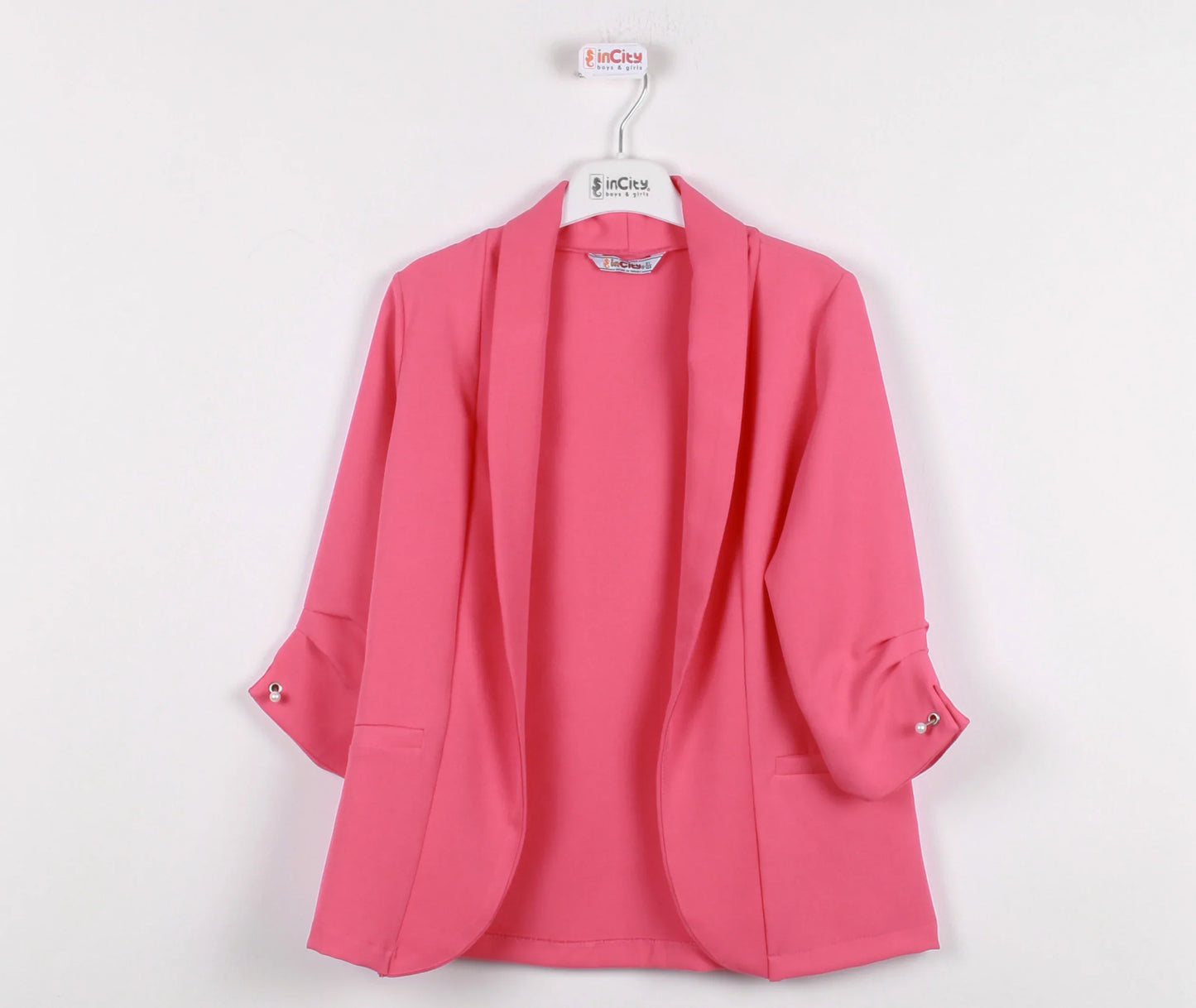 InCity Kids Girls Open Front 3/4 Sleeve Dress Jacket InCity Boys & Girls