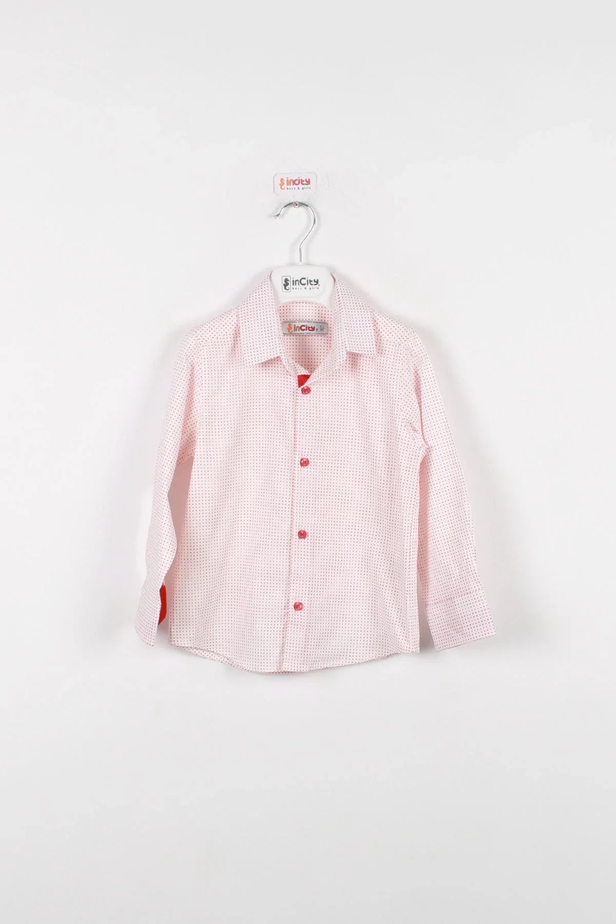 InCity Kids Boys Collared Long Sleeve Star Dress Shirt InCity Boys & Girls