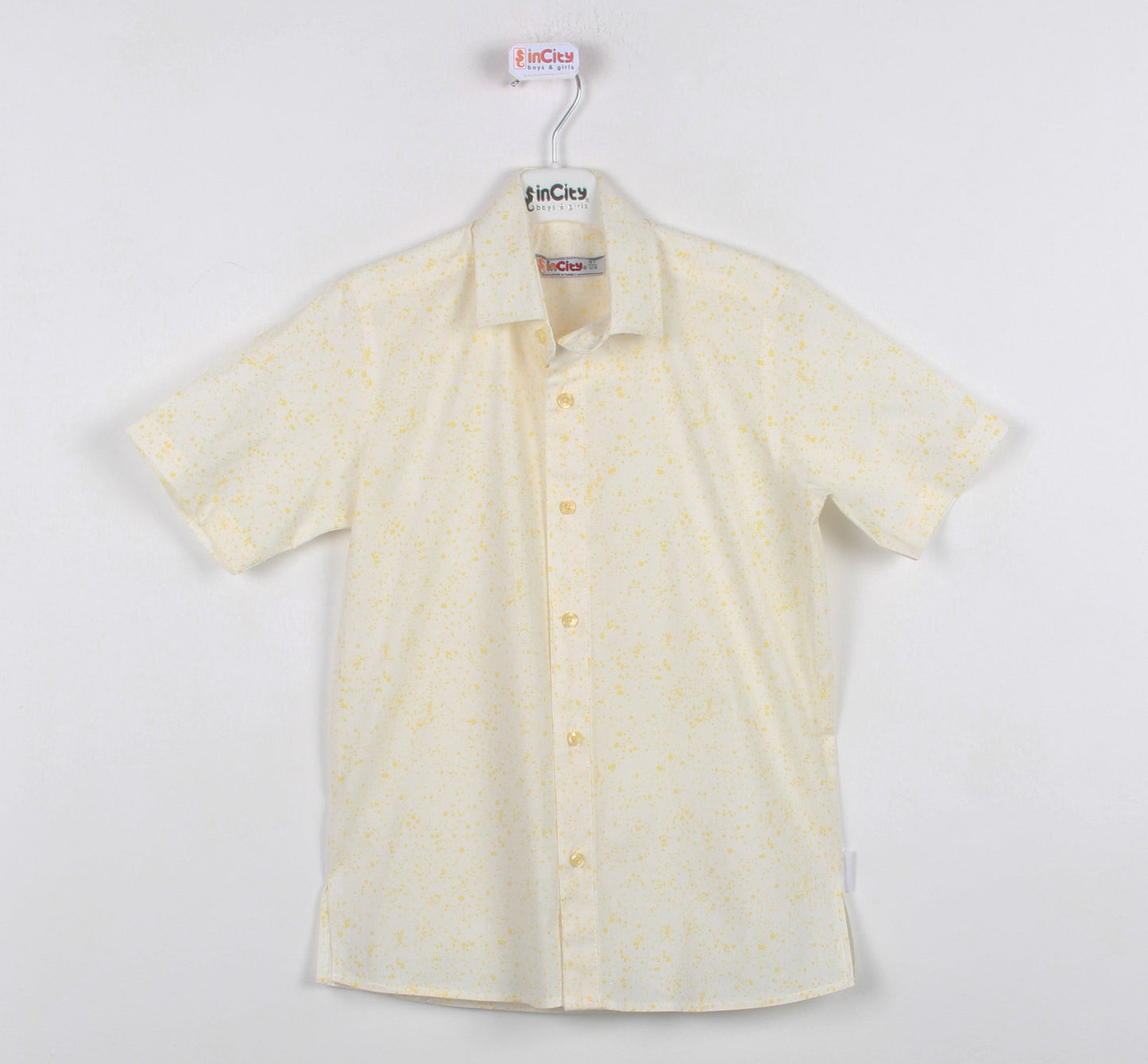 InCity Kids Boys Collared Short Sleeve Printed Button-Down Shirt InCity Boys & Girls