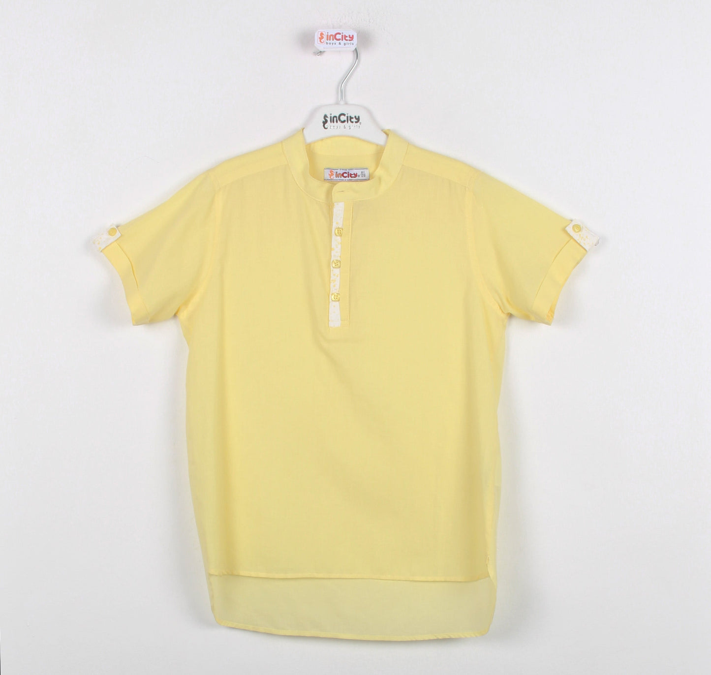 InCity Kids Boys Solid Short Sleeve Button Up Shirt InCity Boys & Girls