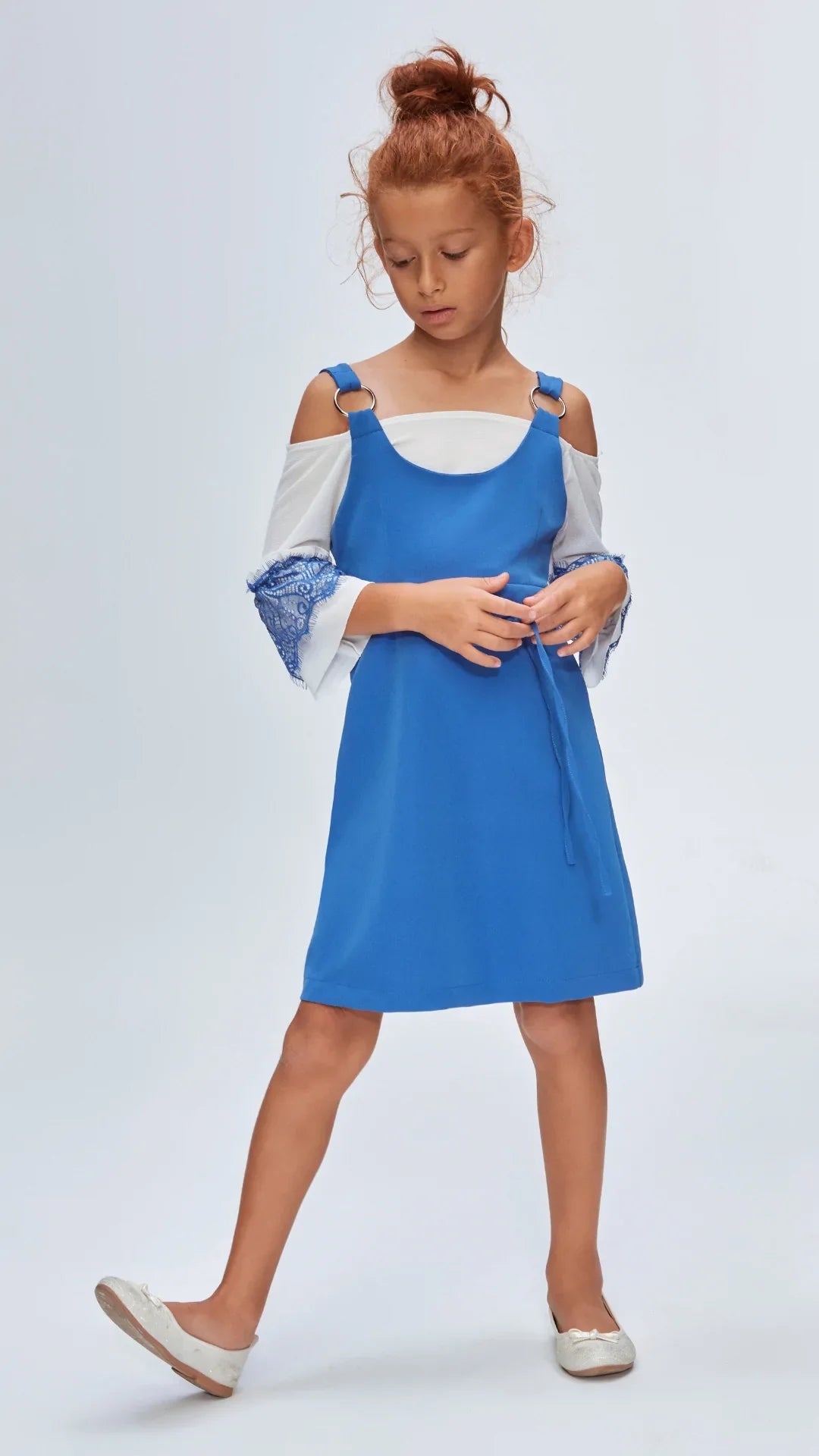 InCity Kids Girls Two Piece 3/4 Lace Sleeve Fashion Dress InCity Boys & Girls