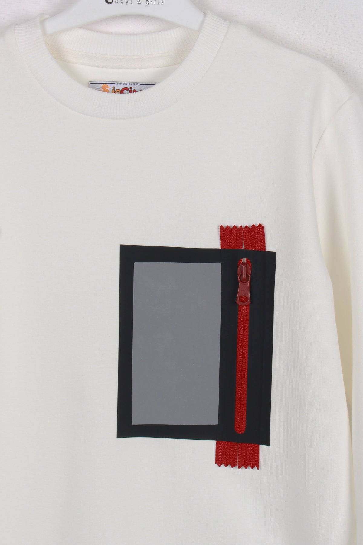 InCity Kids Erkek Çocuk Reflektör Geometri Detaylı Sweatshirt
