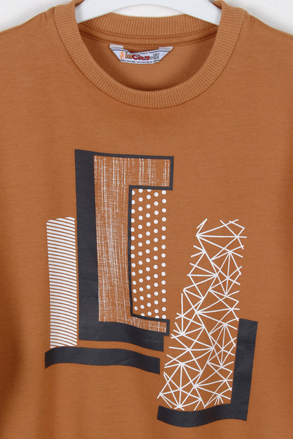 InCity Kids Erkek Çocuk Geometrik Desen Baskılı Sweatshirt