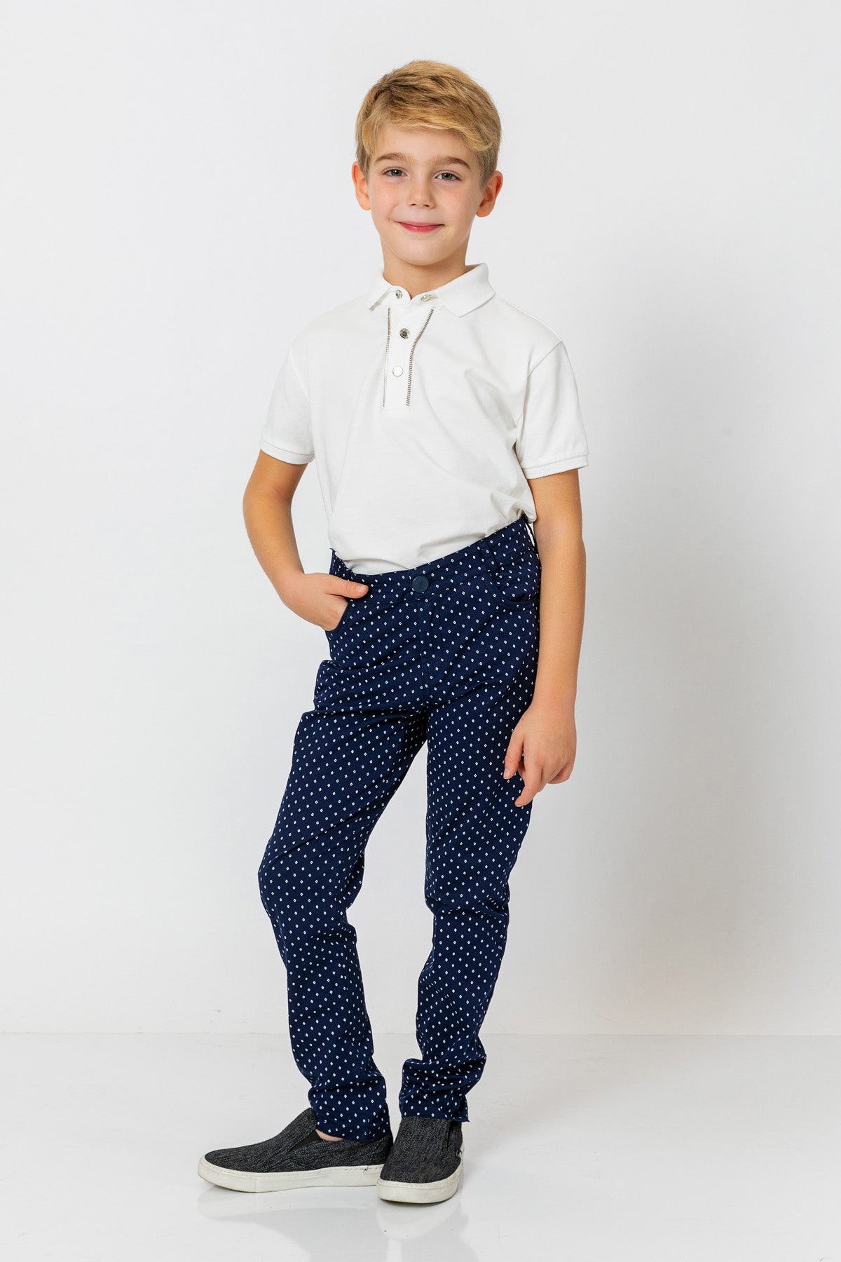 InCity Kids Boys Solid Button Short Sleeve Polo Shirt InCity Boys & Girls