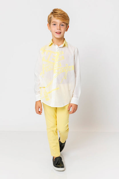InCity Kids Boys Collar Printed Multicolor Fashion Dress Shirt InCity Boys & Girls