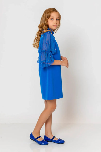 InCity Kids Girls Ruffled Transparent Sleeve Fashion Dress InCity Boys & Girls