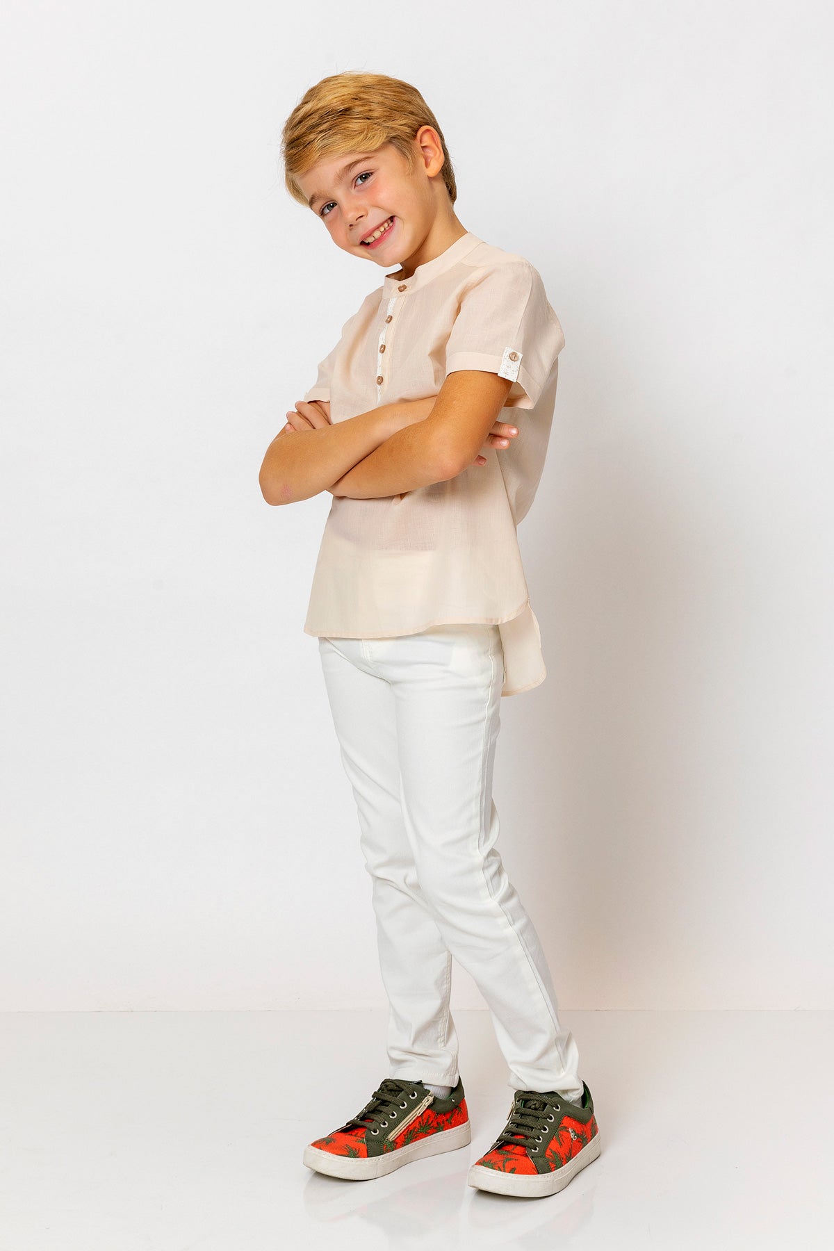 InCity Kids Boys Solid Short Sleeve Button Up Shirt InCity Boys & Girls