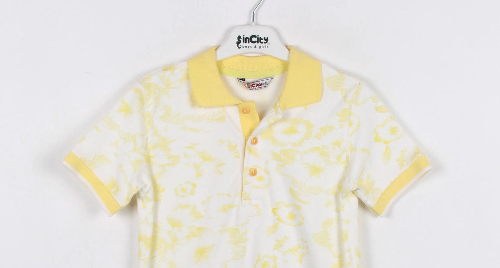 InCity Kids Boys Floral Print Short Sleeve Polo Shirt InCity Boys & Girls