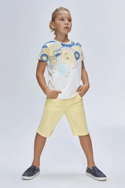 InCity Kids Boys Round Neck Short Sleeve Speedometer T-Shirt InCity Boys & Girls