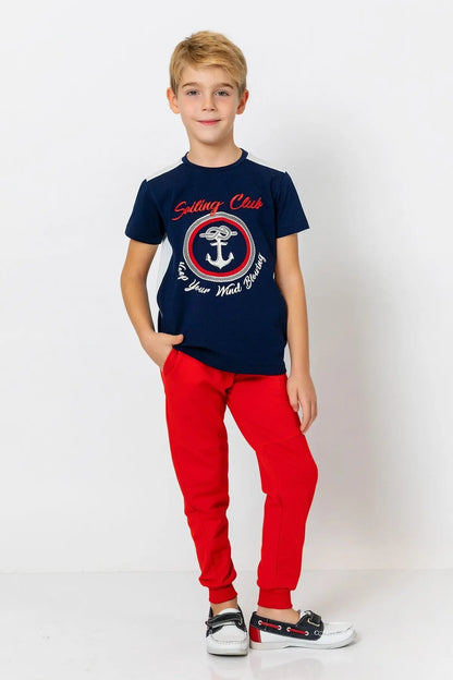 InCity Kids Boys Short Sleeve Printed Anchor T-Shirt InCity Boys & Girls