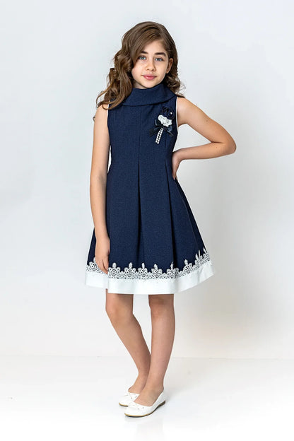 InCity Kids Girls Cowl Neck Lace Floral Fashion Dress InCity Boys & Girls