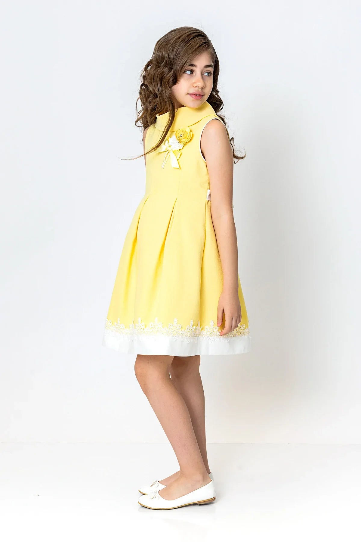 InCity Kids Girls Cowl Neck Lace Floral Fashion Dress InCity Boys & Girls