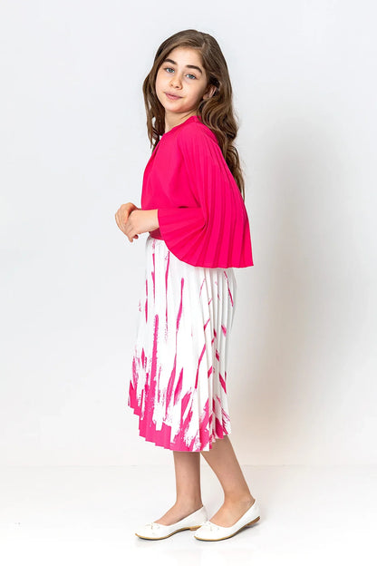 InCity Kids Girls Printed Pleated Midi Skirt InCity Boys & Girls