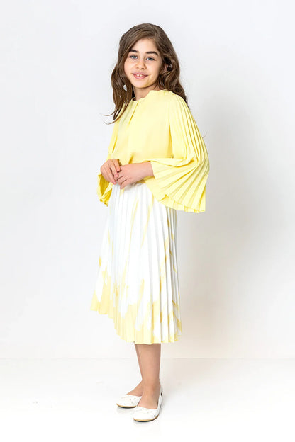 InCity Kids Girls Printed Pleated Midi Skirt InCity Boys & Girls