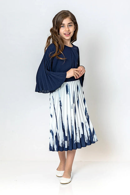 InCity Kids Girls Printed Pleated Midi Skirt InCity Boys & Girls