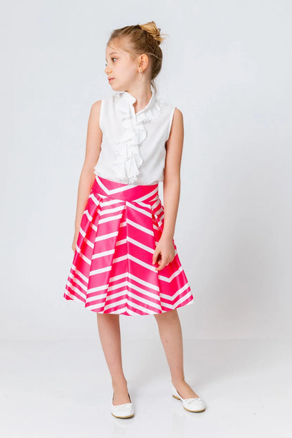 InCity Kids Girls Solid Cascade Sleeveless Fashion Blouse InCity Boys & Girls