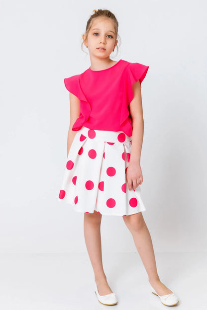 InCity Kids Girls Solid Back Zipper Sleeveless Butterfly Dress Blouse InCity Boys & Girls