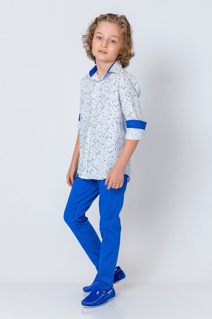 InCity Kids Boys Collared Long Sleeve Button Down Fashion Shirt InCity Boys & Girls