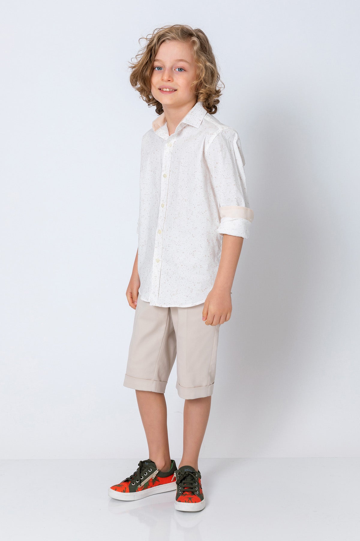 InCity Kids Boys Collared Long Sleeve Button Down Fashion Shirt InCity Boys & Girls
