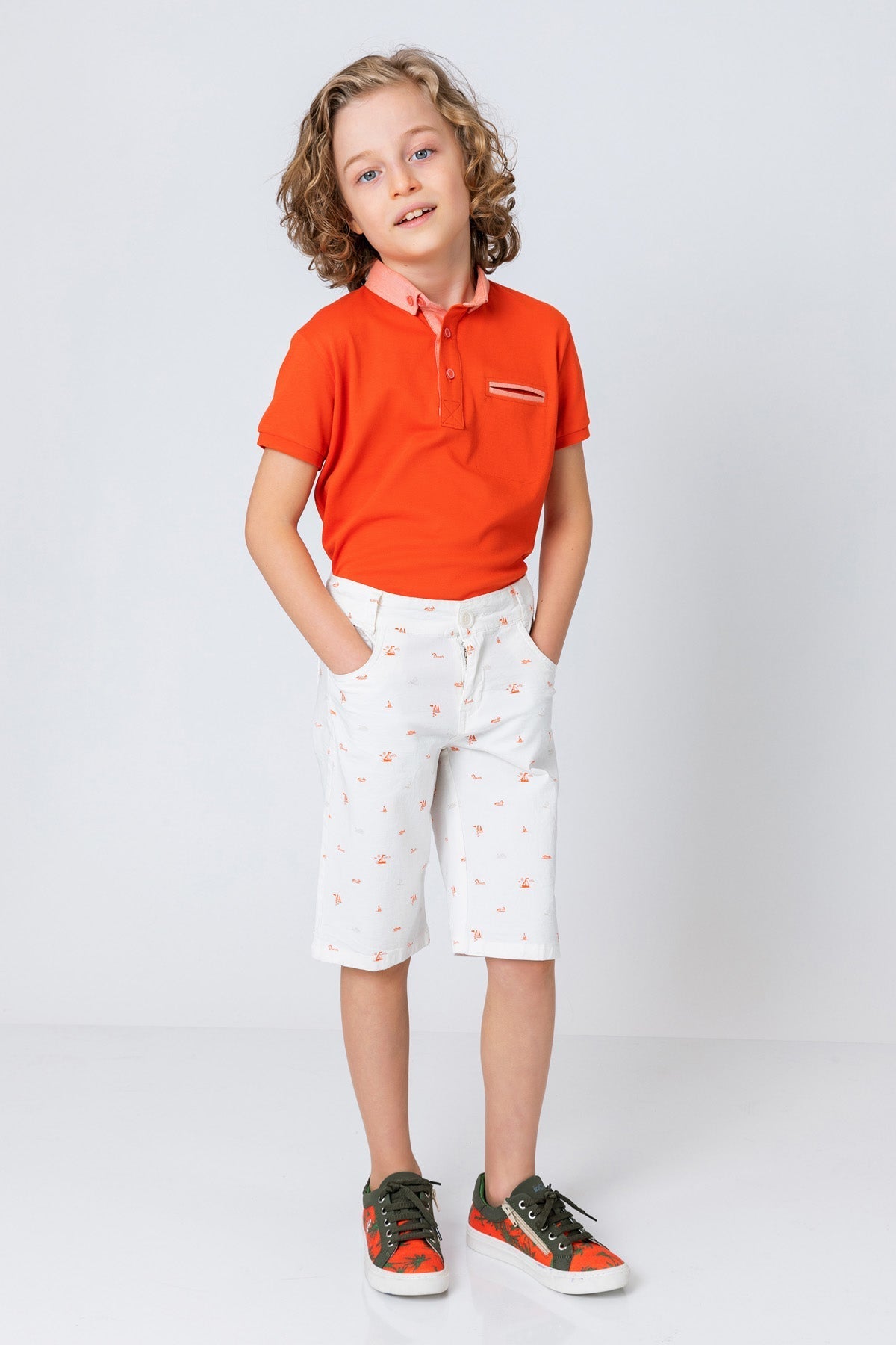 InCity Kids Boys Collared Mock Chest Pocket Short Sleeve Polo Shirt InCity Boys & Girls