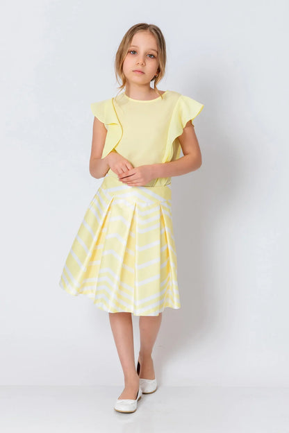 InCity Kids Girls Solid Back Zipper Sleeveless Butterfly Dress Blouse InCity Boys & Girls