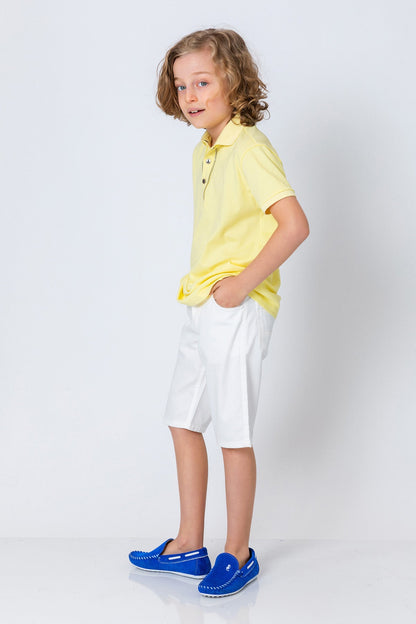 InCity Kids Boys Solid Button Short Sleeve Polo Shirt InCity Boys & Girls