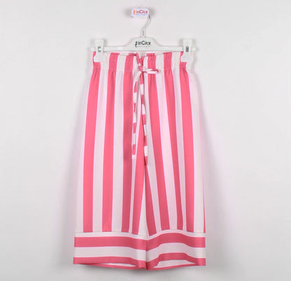 InCity Kids Girls Stripe Print Wide Leg Dress Pants InCity Boys & Girls